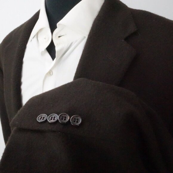 Polo by Ralph Lauren x Corneliani Brown 100% Cashmere Sport Coat Jacket Sz 46R - Picture 4 of 8